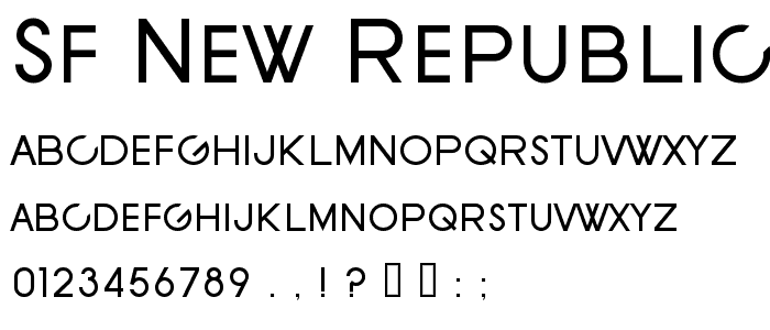 SF New Republic SC font